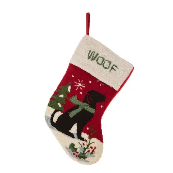 Glitzhome&reg; 20" Dog Hooked Stocking {1}