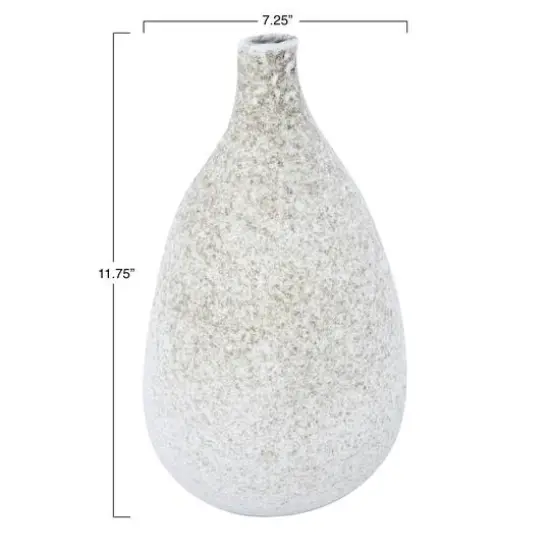Hello Honey&reg; 12" Medium Textured Terracotta Vase with Distressed Finish {6}