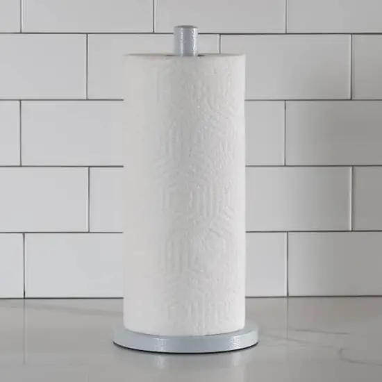 Laura Ashley White Speckled Paper Towel Holder {4}
