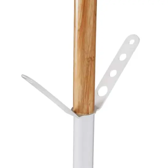 Honey Can Do 70" White Modern Standing Coat Rack {5}