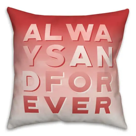 Always Forever Watercolor 16" x 16" Throw Pillow {1}