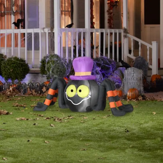 2.5ft. Airblown&reg; Inflatable Halloween Spider with Top Hat {3}