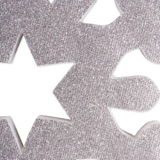 DII&reg; Silver Hanging Foam Snowflake Set {5}