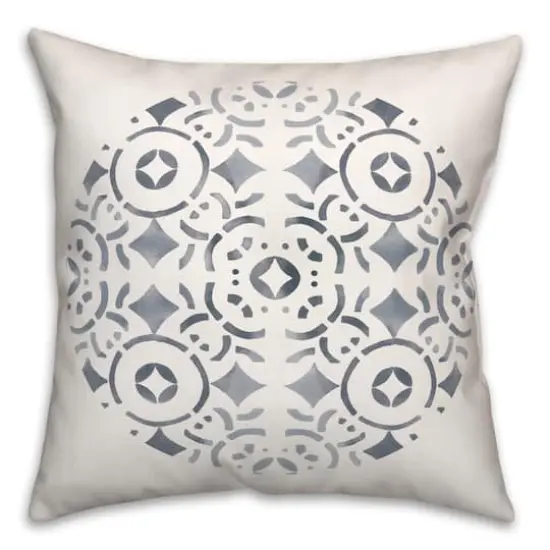 Watercolor Medallion 18" x 18" Indoor / Outdoor Pillow {1}