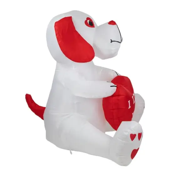 4ft. Inflatable Lighted Valentine's Day Doggie Outdoor Decoration {4}