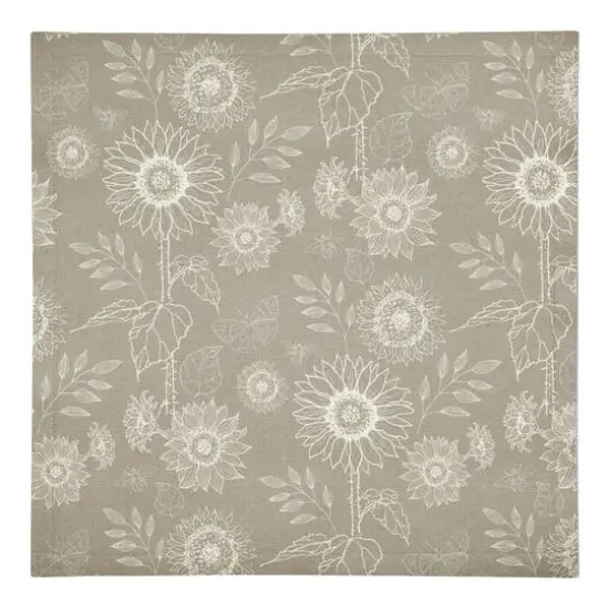 Sunflower Icons Cotton Twill Napkin Taupe {1}