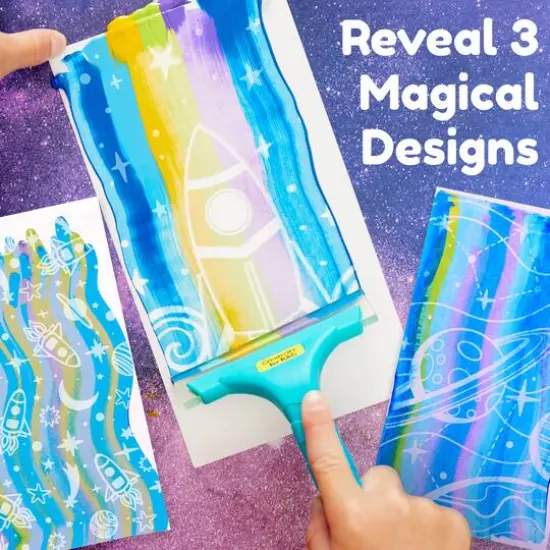 Creativity for Kids&reg; Outer Space Squeegeez Magic Reveal Art {7}