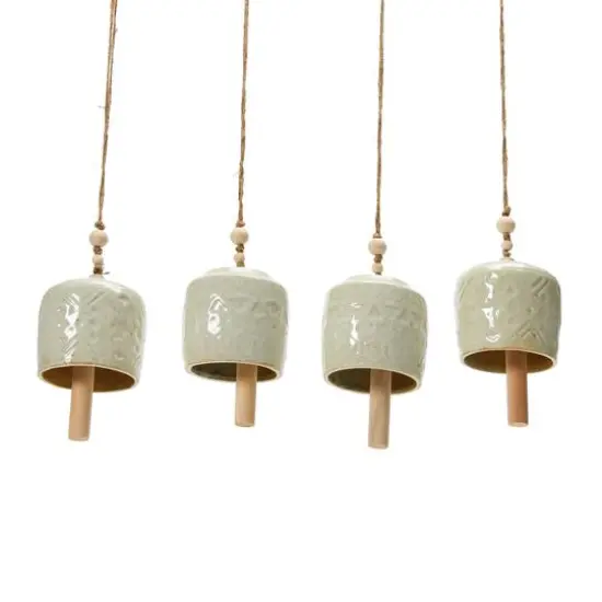 Hello Honey&reg; Stoneware Bell with Reactive Glaze Set {4}