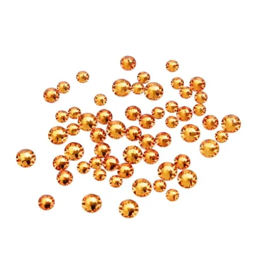 Round Flatback Austrian Crystals Mix by Bead Landing&trade;, 60ct. Topaz {1}