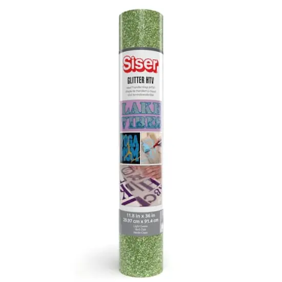 Siser&reg; Glitter Heat Transfer Vinyl, 36" Light Green {1}