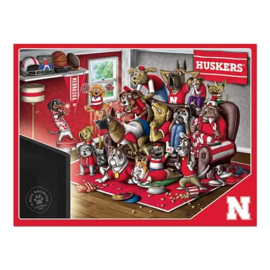 College Football Purebred Fans A Real Nailbiter 500 Piece Puzzle Nebraska Cornhuskers {5}