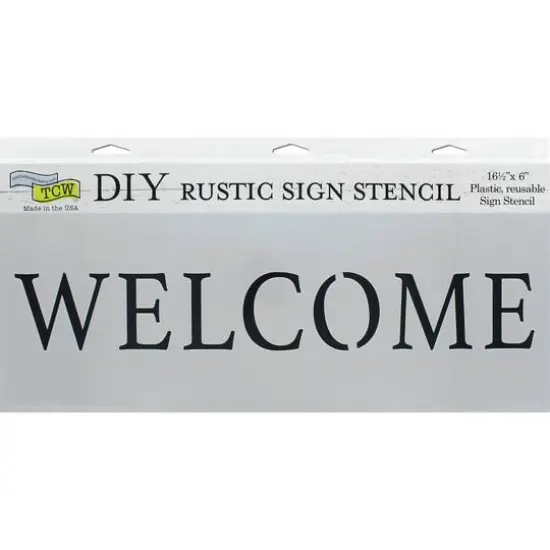 The Crafter's Workshop Welcome Stencil, 16.5'' x 6'' {1}