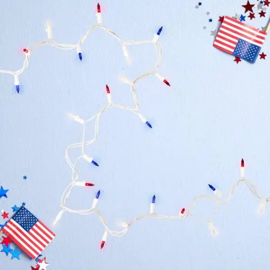 50ct. Red, White & Blue 4th of July Mini Light Set {5}