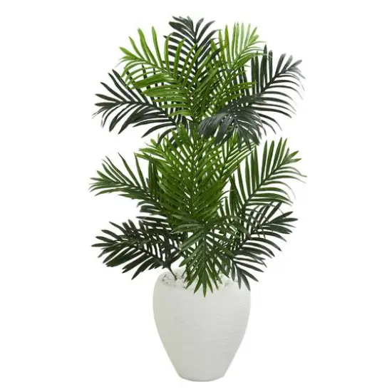 3.5ft. Artificial Paradise Palm Tree in White Planter {1}