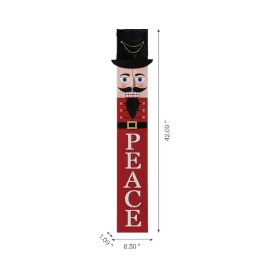 Glitzhome&reg; 42" Nutcracker Wooden Porch Sign {8}