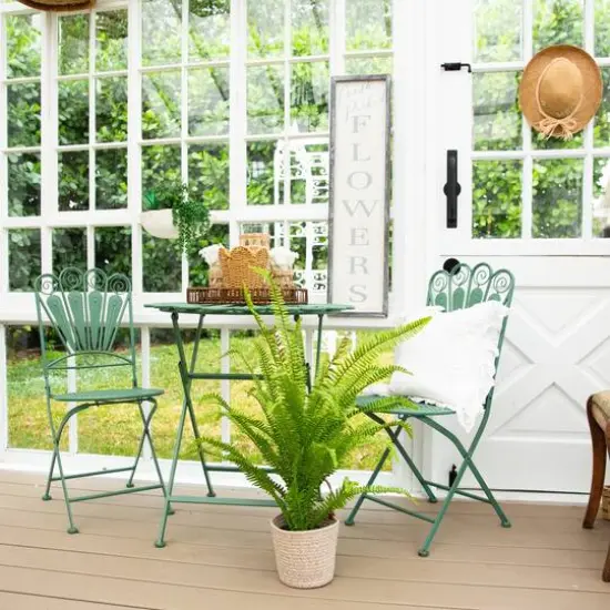 3ft. UV Resistant Artificial Boston Fern Potted Plant with Real Touch Leaves (Indoor/Outdoor) {7}