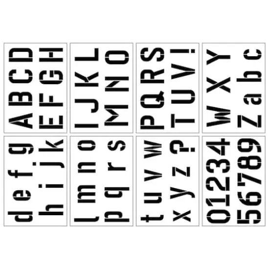 Alphabet Bold Sans Serif Stencils, 7" x 10" by Craft Smart&reg; {1}
