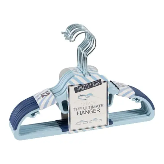Simplify Kids Collar Saver Ultimate Hangers, 12ct. Blue {1}