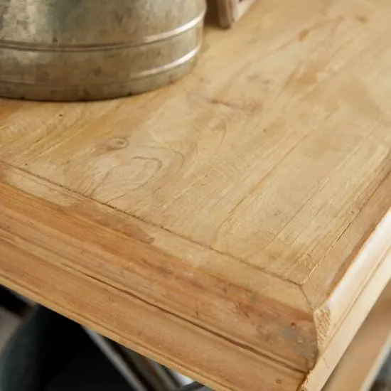 Brown Wood Industrial Shelving Unit, 34 " x 48 " x 17 " {6}