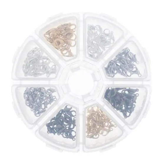 John Bead Lobster Clasps Assortment Round 8 Slot Jewelry Making Kit, 160ct. {3}