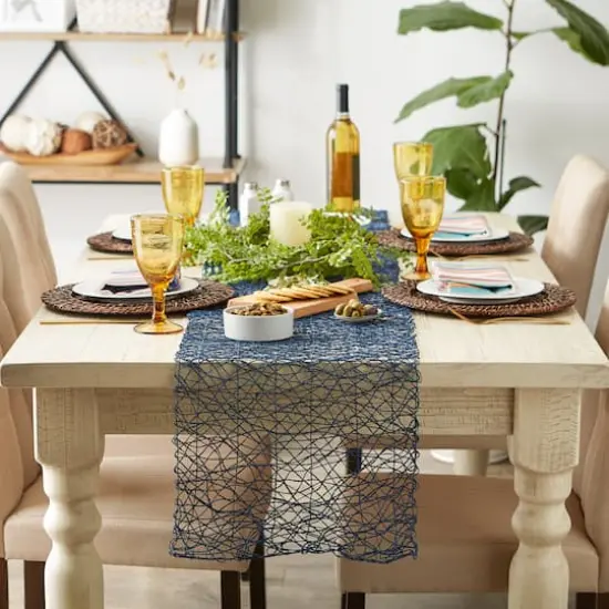 DII&reg; 72" Woven Paper Table Runner French Blue {6}