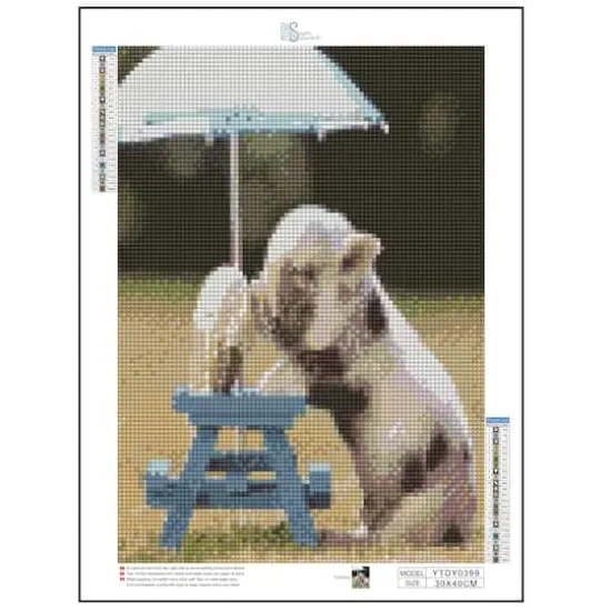 Sparkly Selections Piglet Eating Ice Cream Diamond Painting Kit, Round Diamonds {4}