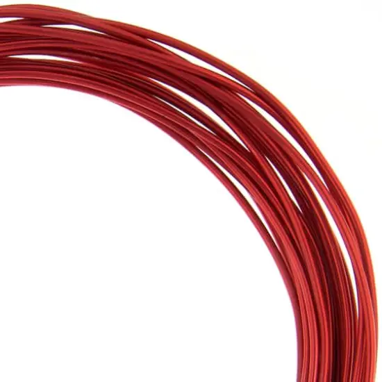 John Bead 12 Gauge Aluminum Jewelry Wire, 30ft. Red {1}