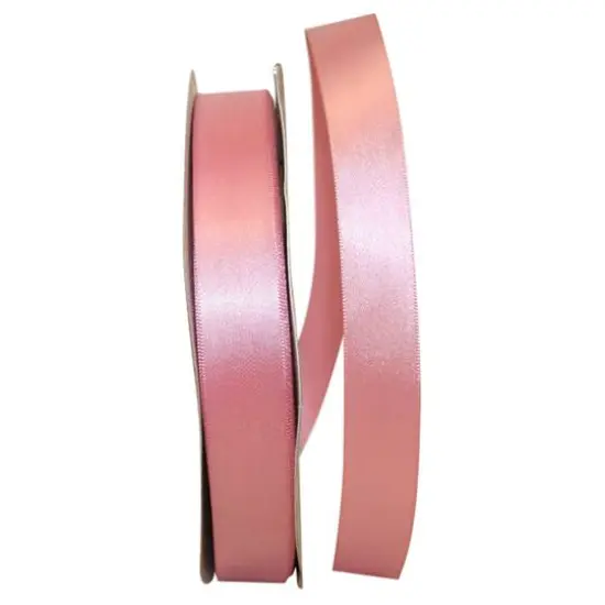 JAM Paper 7/8" x 100yd. Satin Single Face Ribbon Dusty Rose {1}
