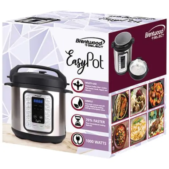 Brentwood 6qt. 8-in-1 Easy Pot Electric Multicooker {10}