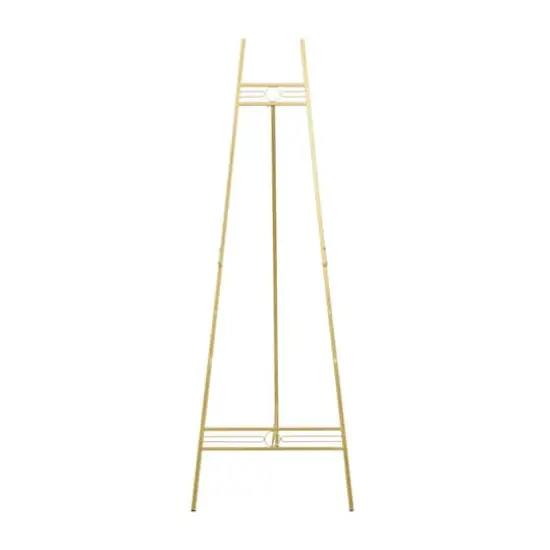 55.5" Gold Metal Geometric 3-Tier Display Easel {4}