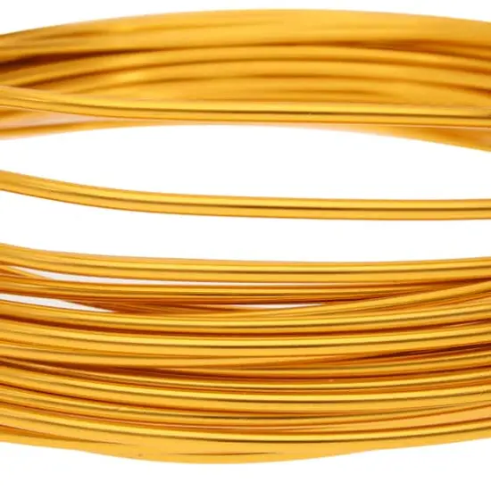 The Beadsmith&reg; 12 Gauge Colored Aluminum Wire Gold {6}
