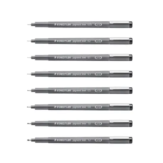 STAEDTLER&reg; Black 8 Piece Pigment Liner Set {3}