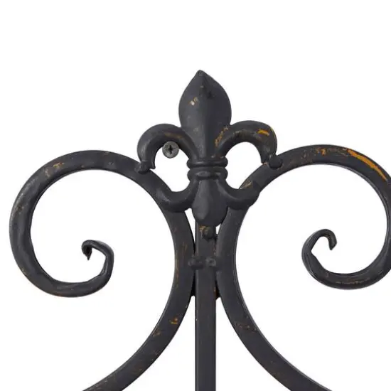 Black Iron Traditional Candle Wall Sconce, 25" x 10" x 6" {5}