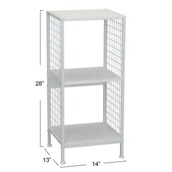 Household Essentials 28" Trellis 2 Compartment Storage Bookshelf White {4}