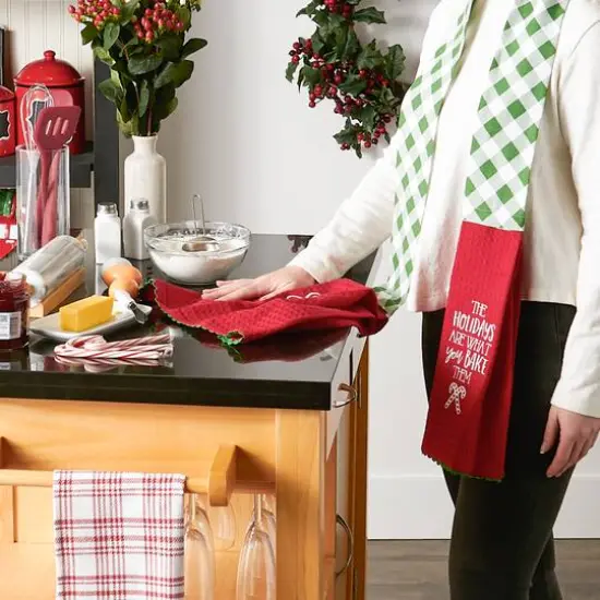 DII&reg; Sweet Christmas Cookie Kitchen Towel Scarf {5}