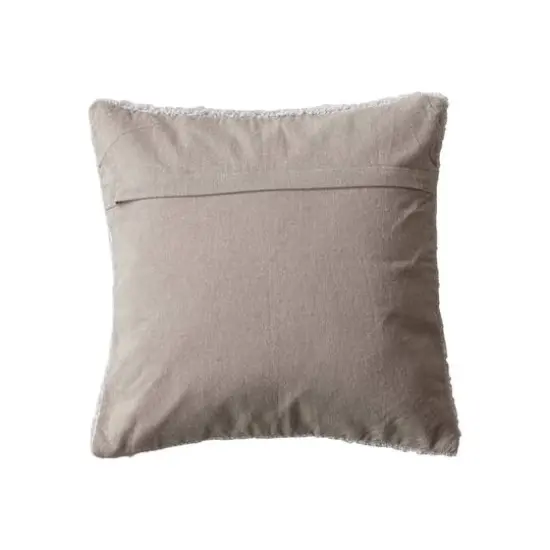 Hello Honey&reg; 18" Blue & Natural Snowflake Tufted Throw Pillow {4}