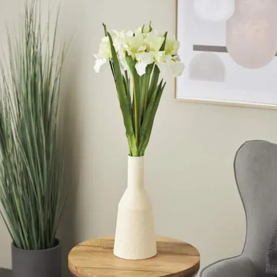 35" White Iris Artificial Flower Stem, 8ct. {9}