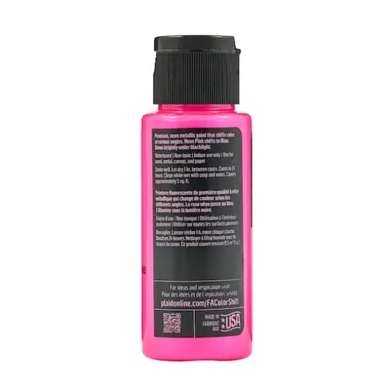 FolkArt &reg; Color Shift Blacklight&trade; Acrylic Paint 36385 Neon Pink {3}