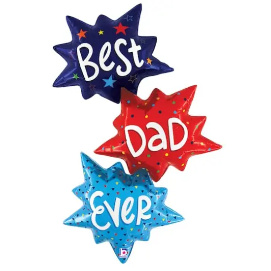41" Best Dad Ever Burst Foil Balloon {1}