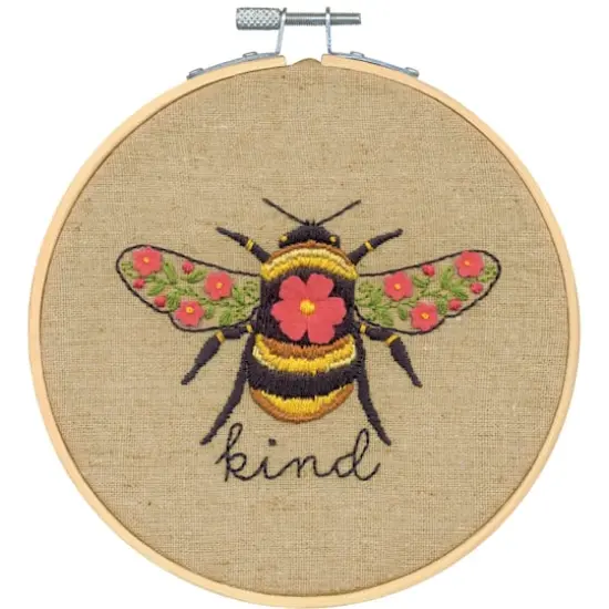 Dimensions&reg; 6'' Bee Kind Embroidery Kit {1}