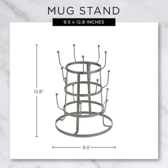 DII&reg; Vintage Coffee Mug Stand Matte Nickel {5}
