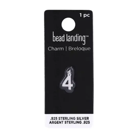 Sterling Silver Number Charm by Bead Landing&trade; 4 {9}