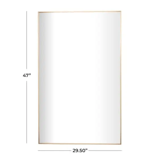 Gold Metal Glam Wall Mirror, 30" x 1" x 47" {6}