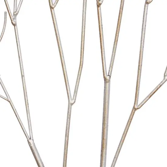 32" Black Metal Modern Floral Wall D&eacute;cor Set {6}