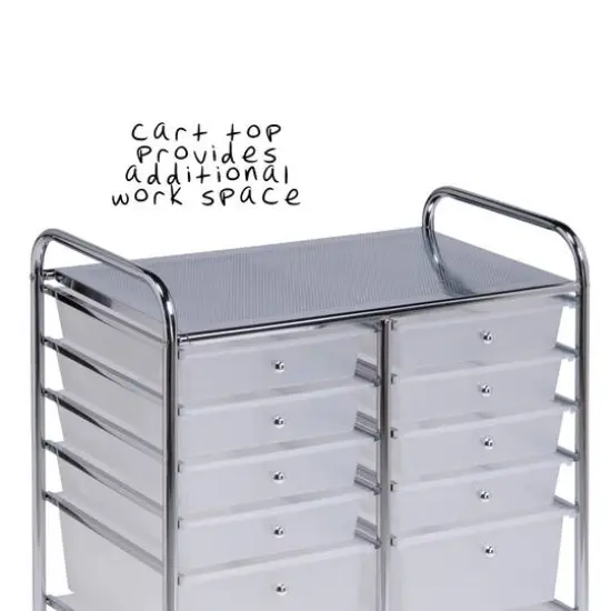 Honey Can Do Rolling Storage Cart with 12 Drawers {3}