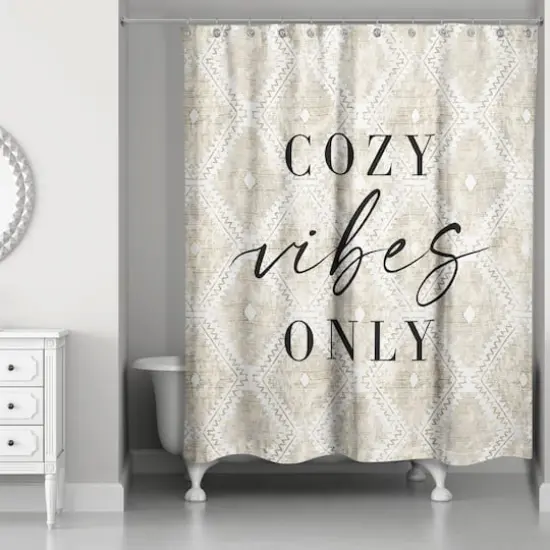 Cozy Vibes Only Shower Curtain {3}