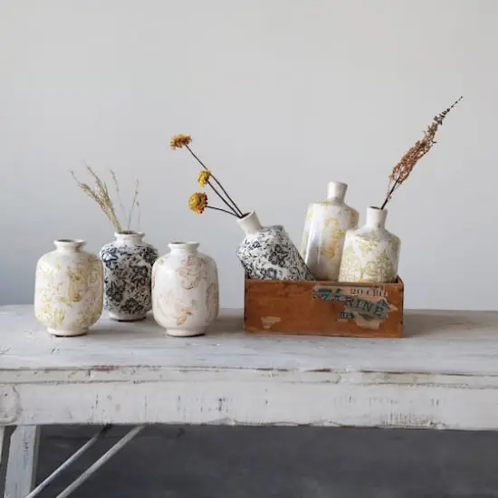 Hello Honey&reg; 8" Terra Cotta Vase Set {4}