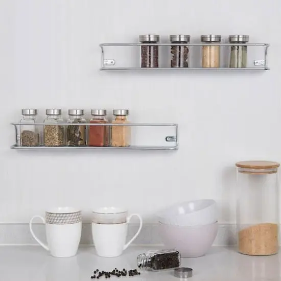 NEX&trade; Chrome Wall-Mounted Spice Racks, 2ct. {7}