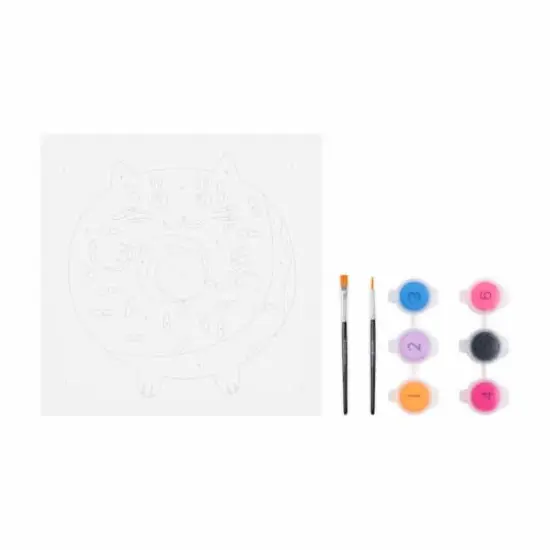 VIVID by Brea Reese&reg; Cat Donut Acrylic Paint-by-Number Kit {4}