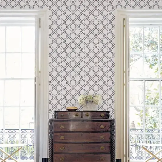 Surface Style Curveball Peel & Stick Wallpaper Noir {9}